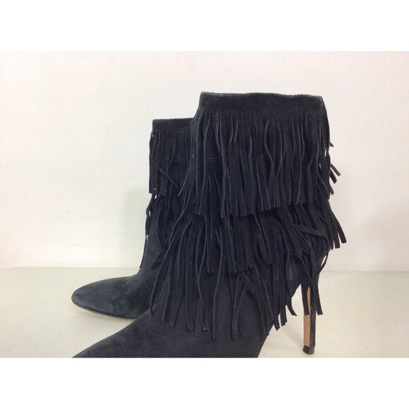 Steve Madden Suede Flapper Boots High Heel Womens 6 - Picture 5 of 8